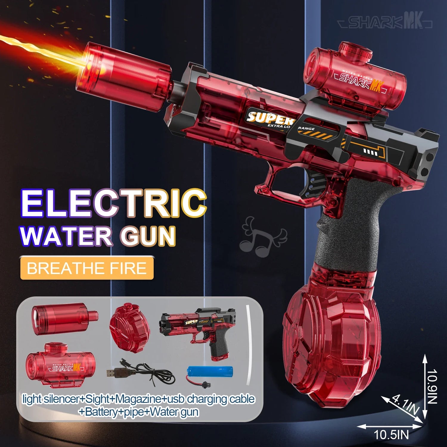 Light Up Your Summer Fun with the LED Electric Water Gun - Automatic Sensor Water Pistol for Kids!
